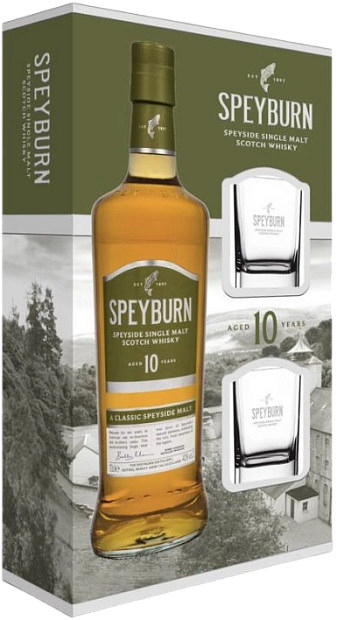 Изображение товара Виски Спейберн 10 лет + 2 Стакана - шотландский односолодовый напиток