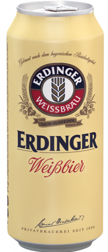 Светлое пиво Erdinger Weissbier, в банке