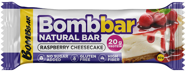 Изображение товара Батончик Bombbar со вкусом малиновый чизкейк 60 г