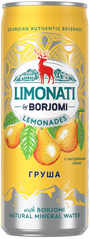 Изображение товара Газированный напиток Лимонад Груша Borjomi Limonati с натуральным соком Изображение товара Газированный напиток Лимонад Груша Borjomi Limonati с натуральным соком