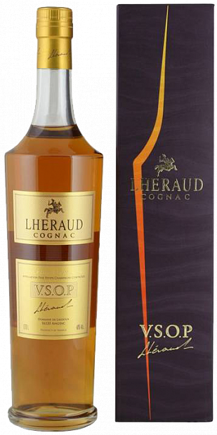 Коньяк Lheraud Cognac VSOP, в подарочной упаковке 0.5 л