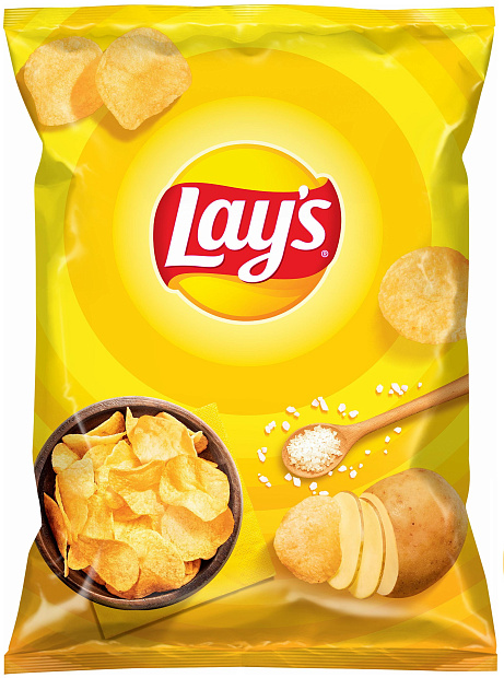 Изображение товара Натуральные чипсы Lay's с солью 150 г - хрустящий перекус из свежего картофеля