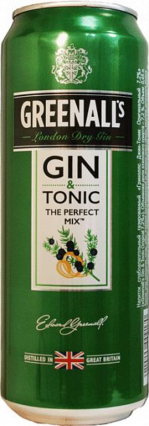Джин Напиток Gin Tonic Greenall's Original 0.45 л