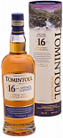 Виски Tomintoul Speyside Glenlivet, 16-летней выдержки, в тубе