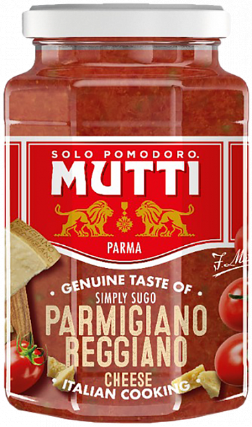 Соус Mutti томатный с сыром реджано пармиджано, с/б