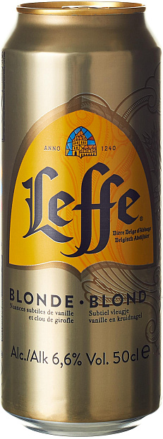 Светлое пиво Леффе Блонд 0.5 л
