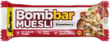 Шоколадные батончики Батончик мультизлаковый BOMBBAR клубника 45 г