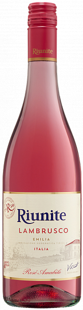 Игристое вино Riunite Lambrusco Emilia полусладкое розовое 0.75 л