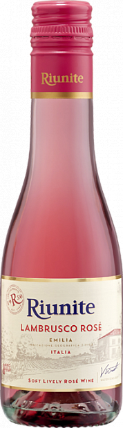 Вино Riunite Lambrusco Emilia 0.187 л полусладкое розовое 0.187 л