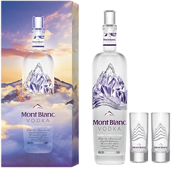 Изображение товара Водка MontBlanc RD23 промо упаковка с 2-мя стопками