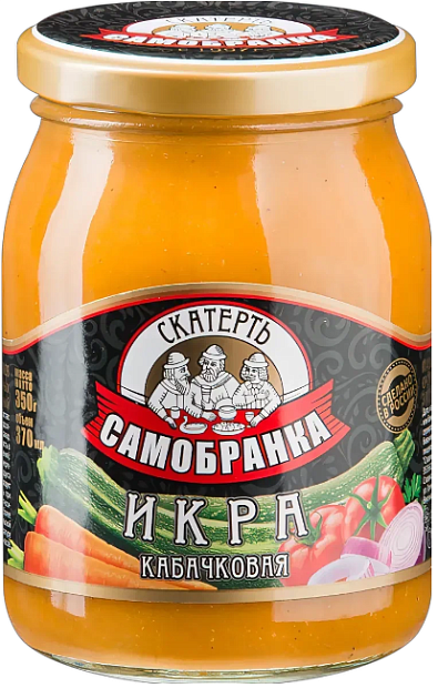 Изображение товара Икра из кабачков Скатерть Самобранка, 370 мл - натуральная закуска Изображение товара Икра из кабачков Скатерть Самобранка, 370 мл - натуральная закуска