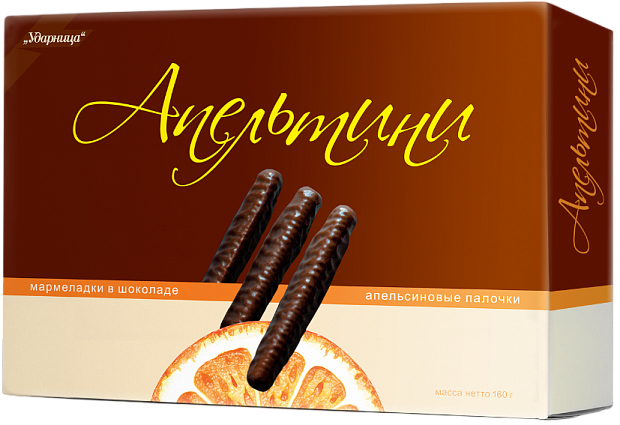 Изображение товара Мармелад в шоколаде  Апельсиновые палочки Апельтини  160г.