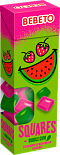 Жевательная резинка Squares Strawberry and Watermelon Bebeto