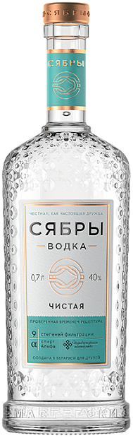 Водка Сябры Чистая 0.7 л