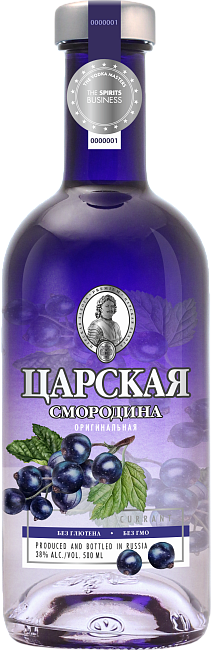 Изображение товара Фруктовая водка Царская Смородина 0. 5л 38% - натуральный ягодный вкус Изображение товара Фруктовая водка Царская Смородина 0. 5л 38% - натуральный ягодный вкус