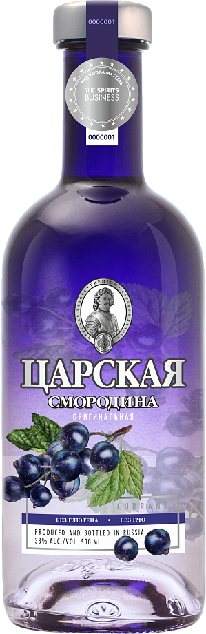 Изображение товара Фруктовая водка Царская Смородина 0. 5л 38% - натуральный ягодный вкус