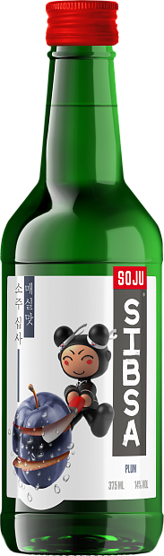 Изображение товара Soju Sibsa со вкусом сливы 0.375 л мягкий фруктовый корейский напиток