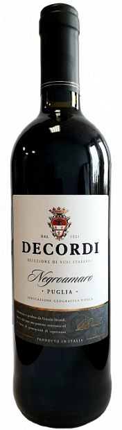 Вино Decordi Negroamaro, Puglia IGT 0.75 л