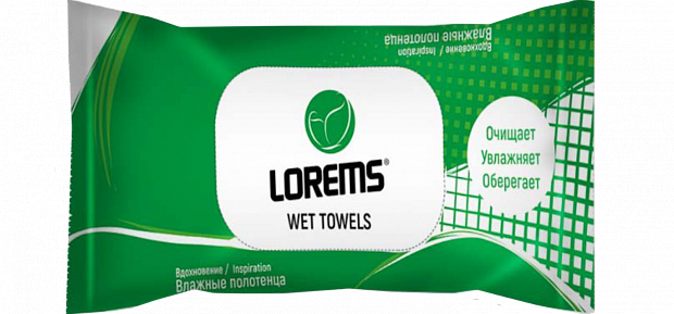 Влажные полотенца для ухода за кожей Lorems Вдохновение