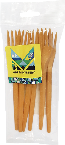 Изображение товара Одноразовые вилки из биокомпозита 168 мм, упаковка 6 штук