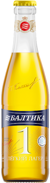 Изображение товара Пиво Балтика №1 Лёгкий лагер 0.33 Л, мягкое и освежающее