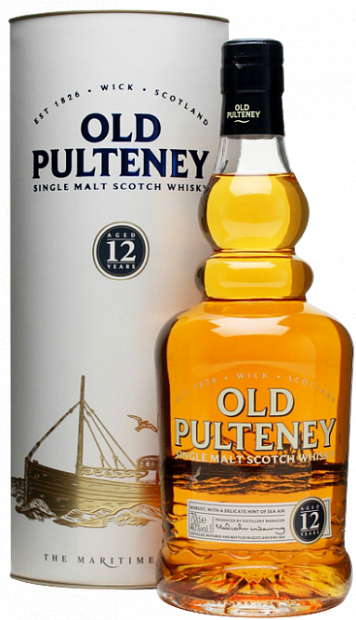 Виски Old Pulteney 12 летней выдержки в подарочной упаковке 0.35 л