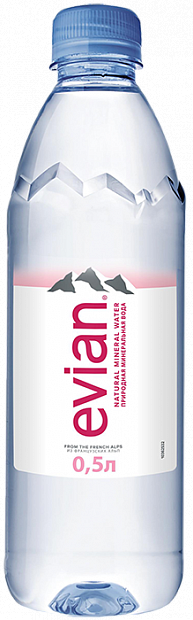 Вода Evian минеральная 0.5 л