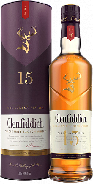 Виски Glenfiddich, 15 летней выдержки, в п/у 0.7 л