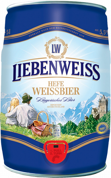 Светлое пиво Liebenweiss Hefe Weissbier 5 л