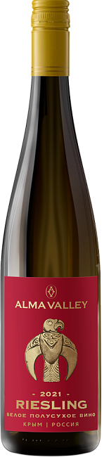 Изображение товара Вино Alma Valley Riesling полусухое 0.75 л Россия Изображение товара Вино Alma Valley Riesling полусухое 0.75 л Россия