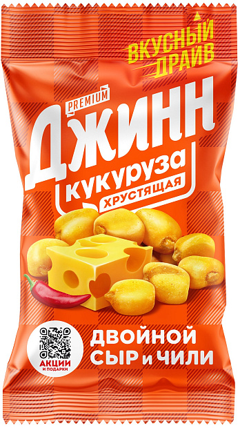 Джинн Кукуруза хрустящая двойной сыр и чили