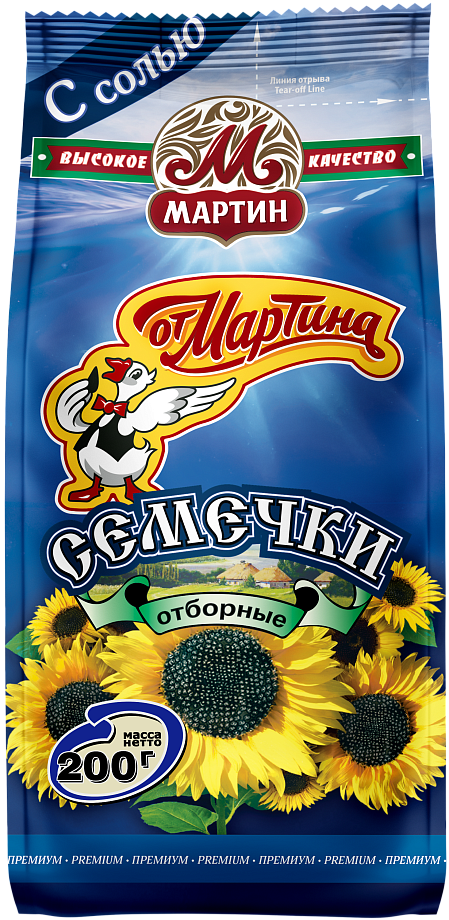 Семечки черные отборные с солью От Мартина Премиум