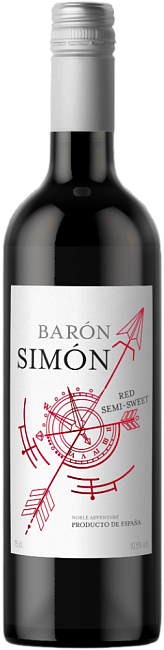 Изображение товара Красное полусладкое вино Baron Simon из Испании 0.75 л Изображение товара Красное полусладкое вино Baron Simon из Испании 0.75 л