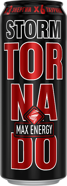 Изображение товара Энергетический напиток Tornado Max Energy Original 0.45 л для бодрости и концентрации
