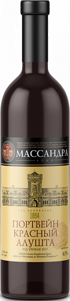 Портвейн Красный Алушта крымский вино ликерное 0.75 л