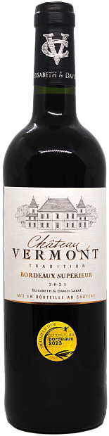 Изображение товара Вино Chateau Vermont Красное Сухое, 0. 75л, 14% крепость