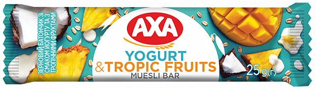 Десерты Зерновой батончик АХА йогурт и тропические фрукты