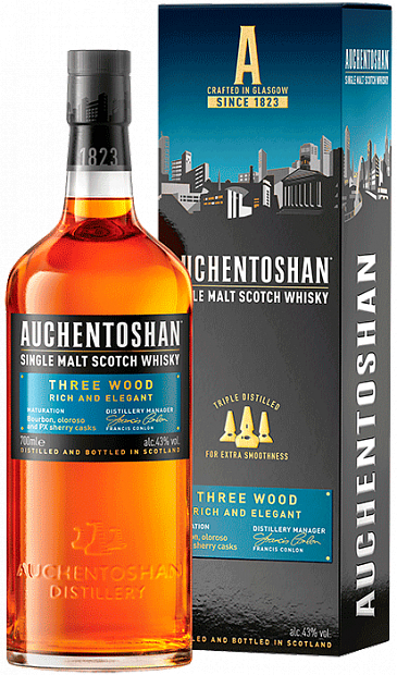 Виски Auchentoshan Three Wood 0.7 л