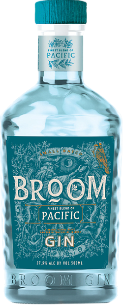 Изображение товара Джин Broom Pacific 0.5 л с насыщенным ароматом и крепостью 37.5%