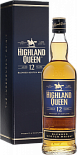 Виски Highland Queen Blended Scotch Whiskey, 12-летней выдержки, в подарочной упаковке