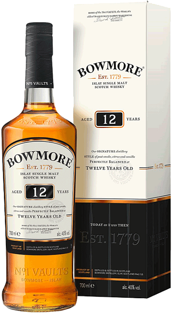 Виски Bowmore 12 Year Old в подарочной упаковке 0.7 л
