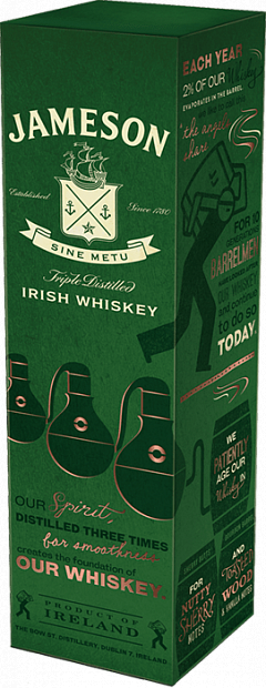 Виски Jameson, в подарочной упаковке 0.7 л
