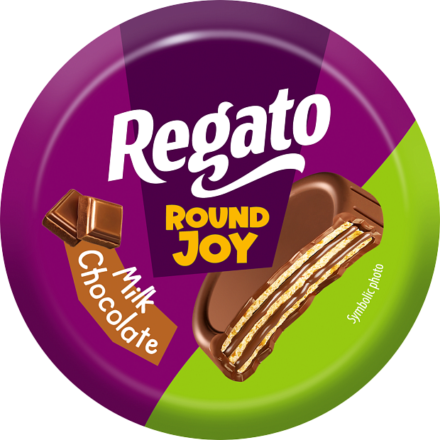 Изображение товара Вафли глазированные с начинкой Regato в молочном шоколаде с какао-кремом 67.99 рублей