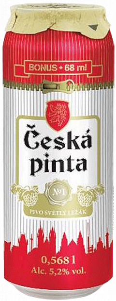 Светлое пиво Ceska Pinta №1 Svetly Lezak 0.568 л в банке