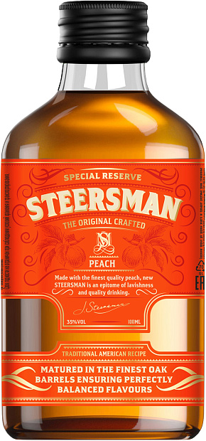 Изображение товара Виски Steersman flavor Peach 0.1 л 35% с ярким персиковым вкусом и ароматом