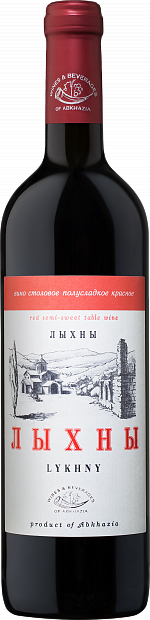 Вино Лыхны 0.75 л красное полусладкое Абхазия