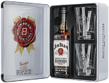 Виски Jim Beam в подарочной упаковке с двумя бокалами