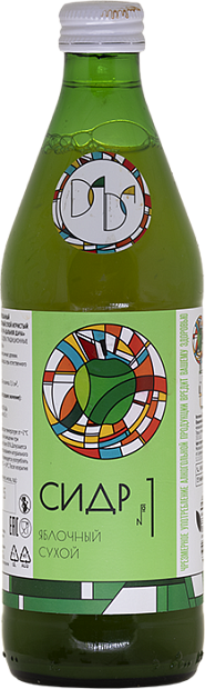 Сидр Дальняя Дача #1 яблочный сухой 0.5 л