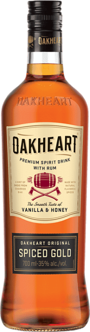 Изображение товара Ром OakHeart Original Spiced Gold 0.7 л пряный с ароматом ванили и копченостью Изображение товара Ром OakHeart Original Spiced Gold 0.7 л пряный с ароматом ванили и копченостью