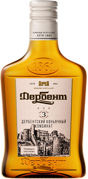 Изображение товара Коньяк Российский трехлетний Дербент 0.25 л Крепость 40%